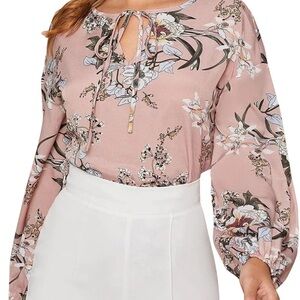 SHEIN Floral Mauve Blouse